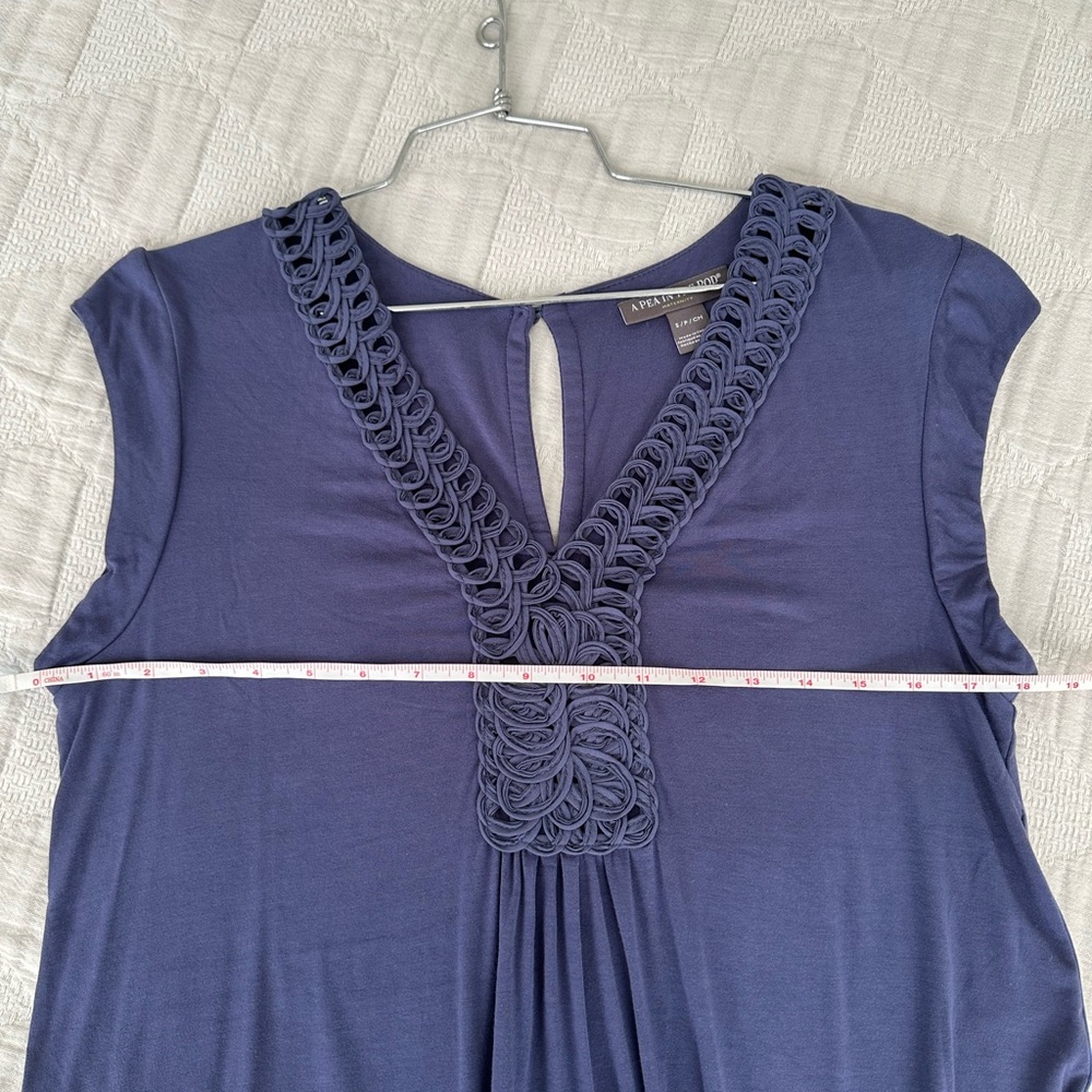 A Pea in the Pod Purple Embellished Blouse - Picture 8 of 10